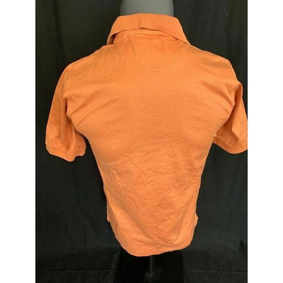 tricots st raphael Mens Solid Orange Short Sleeve Polo Top Shirt Small - Picture 4 of 5